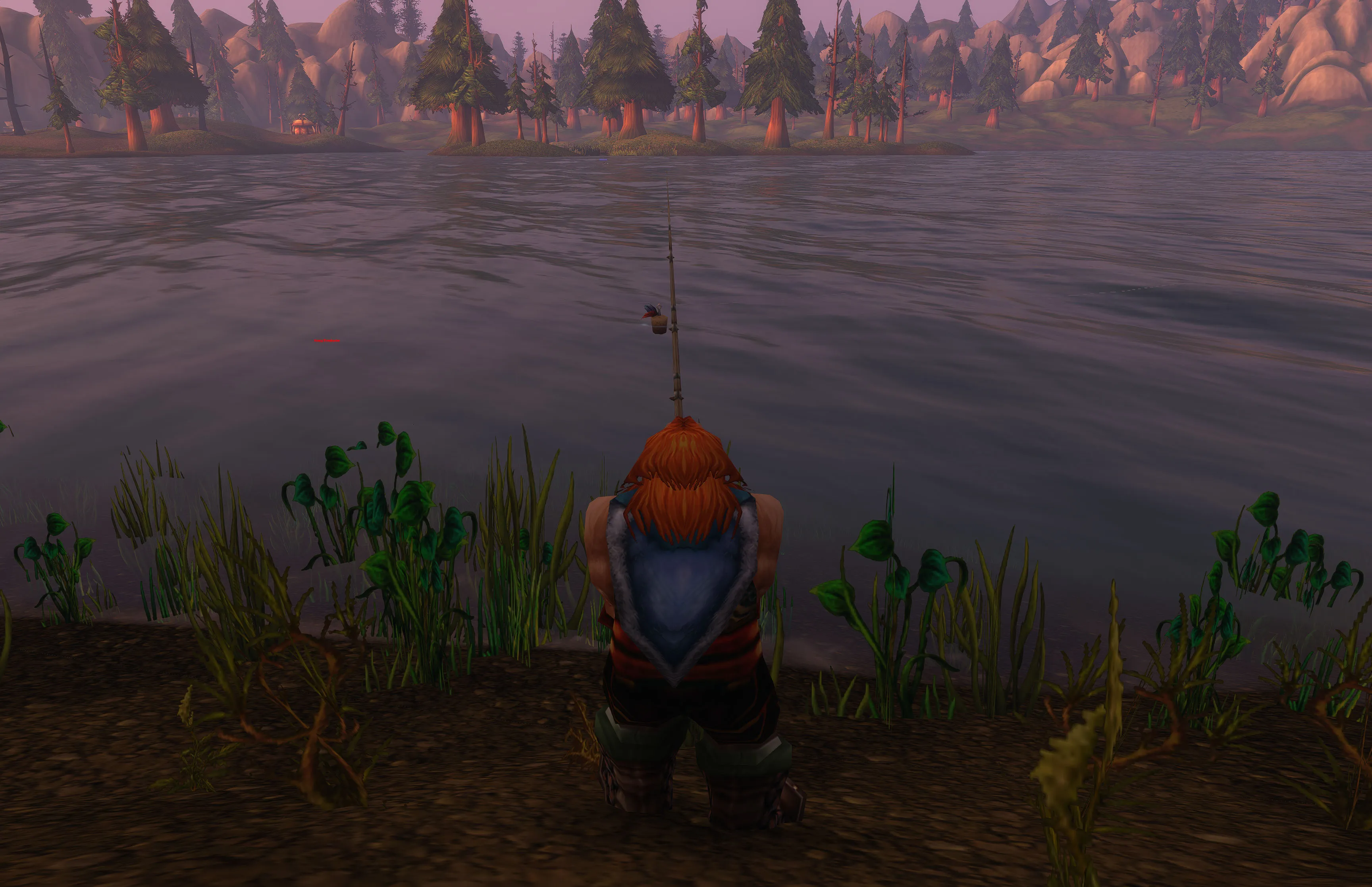 Nuir fishing from the western shore of The Loch.